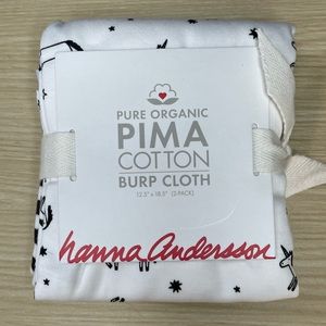NWT HANNA ANDERSSON ORGANIC PIMA COTTON BURP CLOTH